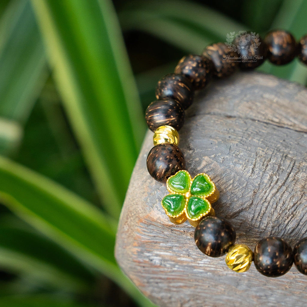 Seeds of Light - Green Clover Charm, Hope Springs Eternal